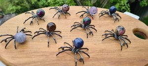 CRYSTAL SPIDER PENDANT OR BROOCH-made by me