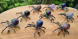 CRYSTAL SPIDER PENDANT OR BROOCH-made by me