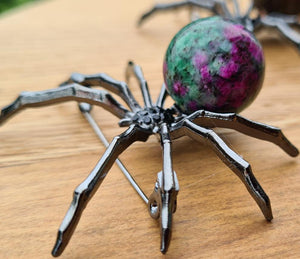 CRYSTAL SPIDER PENDANT OR BROOCH-made by me