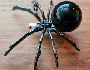 CRYSTAL SPIDER PENDANT OR BROOCH-made by me