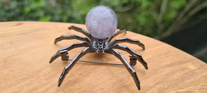 CRYSTAL SPIDER PENDANT OR BROOCH-made by me