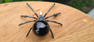 CRYSTAL SPIDER PENDANT OR BROOCH-made by me