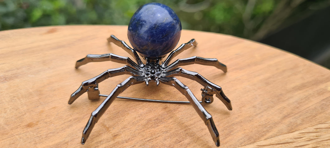 CRYSTAL SPIDER PENDANT OR BROOCH-made by me