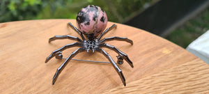 CRYSTAL SPIDER PENDANT OR BROOCH-made by me