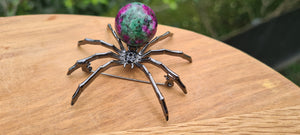 CRYSTAL SPIDER PENDANT OR BROOCH-made by me