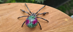 CRYSTAL SPIDER PENDANT OR BROOCH-made by me