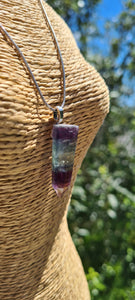 RAINBOW FLOURITE POINT NECKLACE