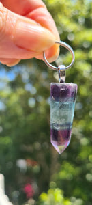 RAINBOW FLOURITE POINT NECKLACE