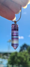 Load image into Gallery viewer, RAINBOW FLOURITE POINT NECKLACE