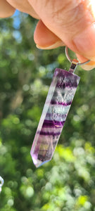RAINBOW FLOURITE POINT NECKLACE