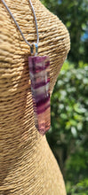 Load image into Gallery viewer, RAINBOW FLOURITE POINT NECKLACE