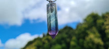 Load image into Gallery viewer, RAINBOW FLOURITE POINT NECKLACE