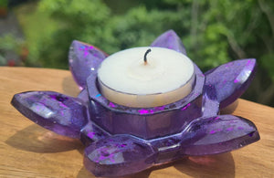 LOTUS CANDLE OR SPHERE HOLDERS-made by me