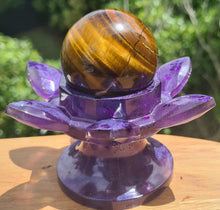 Load image into Gallery viewer, LOTUS CANDLE OR SPHERE HOLDERS-made by me