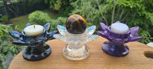 Load image into Gallery viewer, LOTUS CANDLE OR SPHERE HOLDERS-made by me