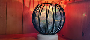 Sale💥COLOUR CHANGING GREEN FLOURITE  CRYSTAL  CAGE LAMP( balance)