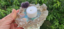 Load image into Gallery viewer, HANDMADE CRYSTAL TEA LIGHT CANDLE HOLDERS-made by me.