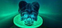Load image into Gallery viewer, BAPHOMET GOAT SKULL LAMP on druzey crystal base -made by me