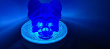 Load image into Gallery viewer, BAPHOMET GOAT SKULL LAMP on druzey crystal base -made by me