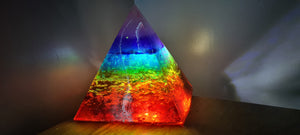 LARGE CHAKRA PYRAMID LAMP-number 2-Made by me