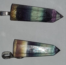 Load image into Gallery viewer, RAINBOW FLOURITE POINT NECKLACE