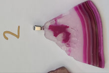 Load image into Gallery viewer, STUNNING PINK AGATE PENDANTS-put together by me