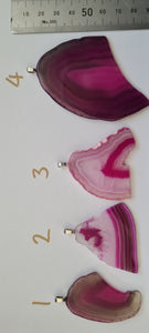 STUNNING PINK AGATE PENDANTS-put together by me
