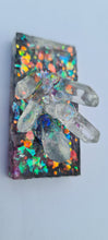 Load image into Gallery viewer, QUARTZ CLUSTER ON BLACK OPAL look pendant-made by me