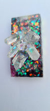 Load image into Gallery viewer, QUARTZ CLUSTER ON BLACK OPAL look pendant-made by me