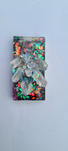 Load image into Gallery viewer, QUARTZ CLUSTER ON BLACK OPAL look pendant-made by me