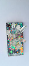 Load image into Gallery viewer, QUARTZ CLUSTER ON BLACK OPAL look pendant-made by me