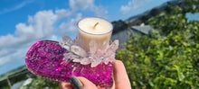 Load image into Gallery viewer, CRYSTAL HEART TEA LIGHT CANDLE HOLDERS-Made by me