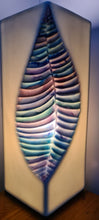 Load image into Gallery viewer, HANDPAINTED LEAF INDENT CERAMIC LAMP-painted by me