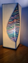 Load image into Gallery viewer, HANDPAINTED LEAF INDENT CERAMIC LAMP-painted by me