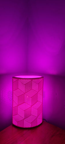 MAGENTA CUBE CERAMIC LAMP