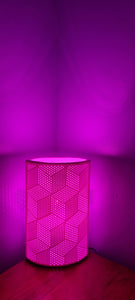MAGENTA CUBE CERAMIC LAMP
