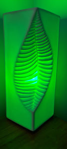 GREEN LEAF INDENT CERAMIC LAMP
