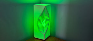 GREEN LEAF INDENT CERAMIC LAMP