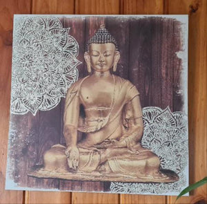 SHIMMERING MANDALA BUDDHA MANDALA CANVAS PRINT