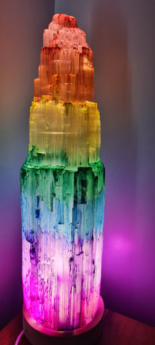 Sale💥CHAKRA SELENITE CRYSTAL LAMP 35cm-2 lighting options