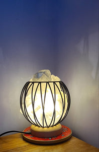 CHOOSE YOUR OWN COLOURS WITH CLEAR QUARTZ CRYSTAL  CAGE LAMP(deep soul cleanser)