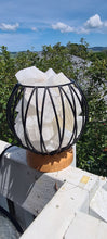 Load image into Gallery viewer, CHOOSE YOUR OWN COLOURS WITH CLEAR QUARTZ CRYSTAL  CAGE LAMP(deep soul cleanser)