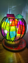 Load image into Gallery viewer, MIXED RAINBOW CLEAR QUARTZ CRYSTAL  CAGE LAMP(deep soul cleanser)