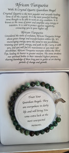 GAURDIAN ANGEL CRYSTAL BRACELETS 6 TYPES  GIFT BOXED WITH BRIEF MEANING