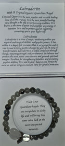 GAURDIAN ANGEL CRYSTAL BRACELETS 6 TYPES  GIFT BOXED WITH BRIEF MEANING