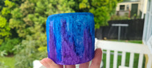 Load image into Gallery viewer, BLUE PURPLE SELENITE CYLINDER T LIGHT HOLDER