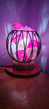 Load image into Gallery viewer, HOT PINK DYED CLEAR QUARTZ CRYSTAL  CAGE LAMP(deep soul cleanser)