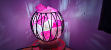 Load image into Gallery viewer, HOT PINK DYED CLEAR QUARTZ CRYSTAL  CAGE LAMP(deep soul cleanser)