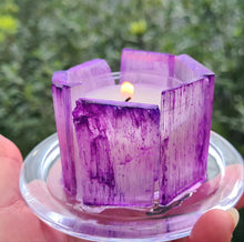 Load image into Gallery viewer, SELENITE CRYSTAL TEA LIGHT CANDLE HOLDER(made by me)