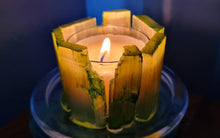 Load image into Gallery viewer, SELENITE CRYSTAL TEA LIGHT CANDLE HOLDER(made by me)